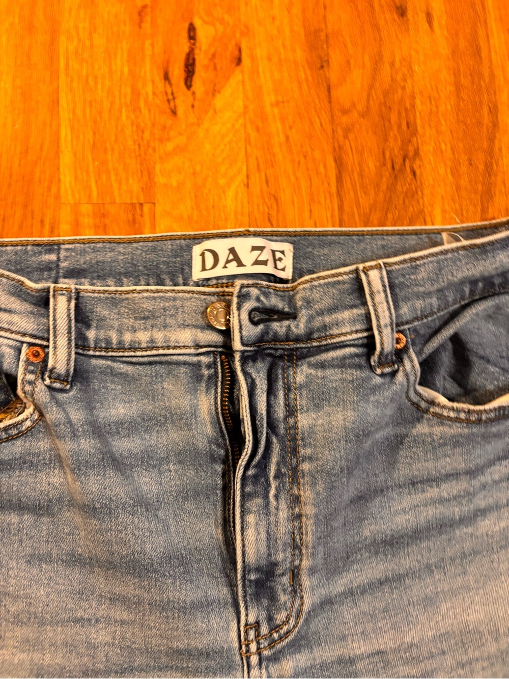 Light Blue Crop Jeans for Women - Casual Wide Leg - Picture 3 of 8